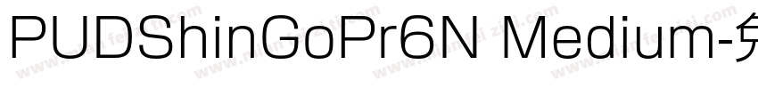 PUDShinGoPr6N Medium字体转换